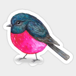 Pink robin Sticker